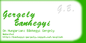 gergely banhegyi business card