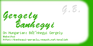 gergely banhegyi business card